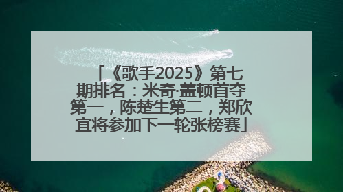 《歌手2025》第七期排名：米奇·盖顿首夺第一，陈楚生第二，郑欣宜将参加下一轮张榜赛