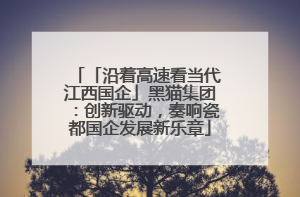 「沿着高速看当代江西国企」黑猫集团：创新驱动，奏响瓷都国企发展新乐章