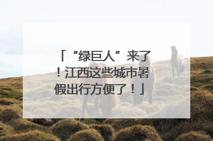 “绿巨人”来了！江西这些城市暑假出行方便了！