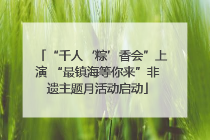“千人‘粽’香会”上演 “最镇海等你来”非遗主题月活动启动