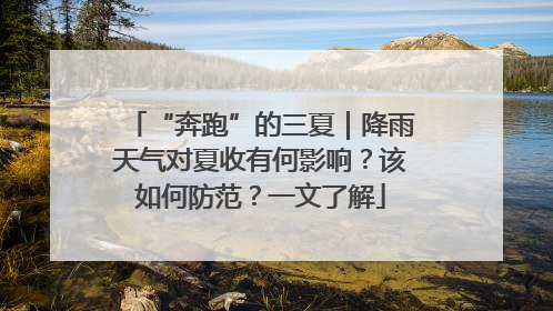 “奔跑”的三夏｜降雨天气对夏收有何影响？该如何防范？一文了解