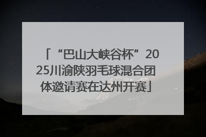 “巴山大峡谷杯”2025川渝陕羽毛球混合团体邀请赛在达州开赛