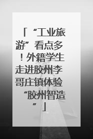 “工业旅游”看点多！外籍学生走进胶州李哥庄镇体验“胶州智造”