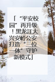 “平安校园”再升级！黑龙江大兴安岭公安打造“三位一体”守护新模式