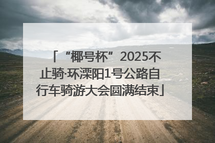 “椰号杯”2025不止骑·环溧阳1号公路自行车骑游大会圆满结束
