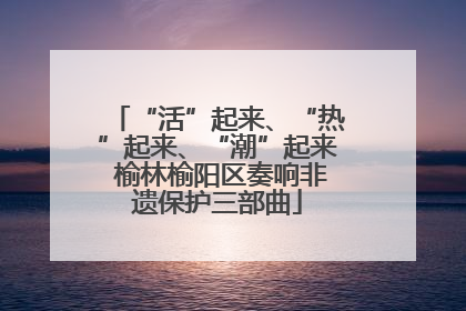 “活”起来、“热”起来、“潮”起来 榆林榆阳区奏响非遗保护三部曲