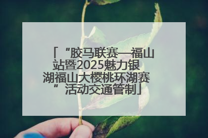 “胶马联赛—福山站暨2025魅力银湖福山大樱桃环湖赛”活动交通管制