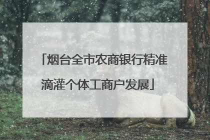 烟台全市农商银行精准滴灌个体工商户发展