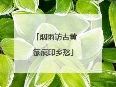 烟雨访古黄 篆痕印乡愁