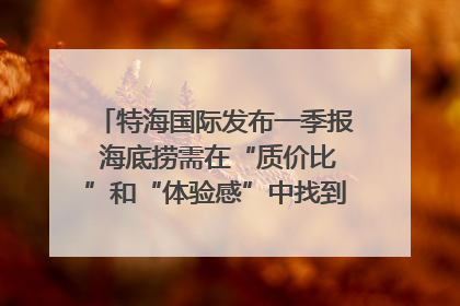 特海国际发布一季报 海底捞需在“质价比”和“体验感”中找到平衡｜新经济观察