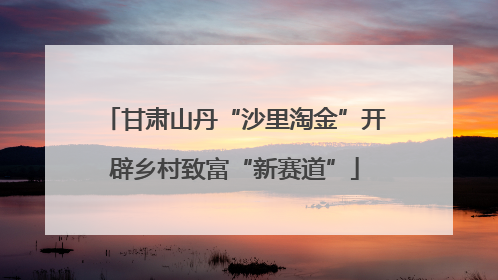 甘肃山丹“沙里淘金”开辟乡村致富“新赛道”