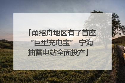 甬绍舟地区有了首座“巨型充电宝” 宁海抽蓄电站全面投产