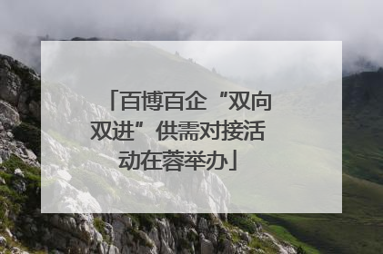 百博百企“双向双进”供需对接活动在蓉举办