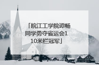 皖江工学院谭畅同学勇夺省运会110米栏冠军
