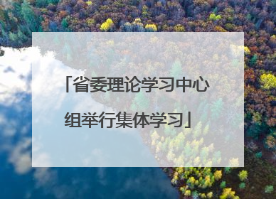 省委理论学习中心组举行集体学习