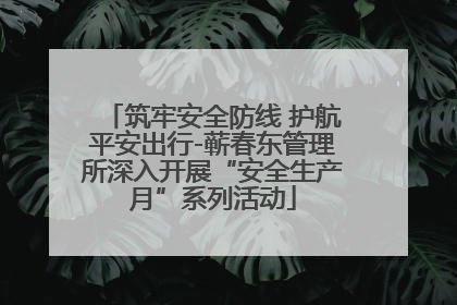筑牢安全防线 护航平安出行-蕲春东管理所深入开展“安全生产月”系列活动