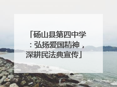 砀山县第四中学：弘扬爱国精神，深耕民法典宣传