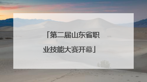 第二届山东省职业技能大赛开幕