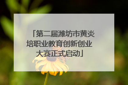 第二届潍坊市黄炎培职业教育创新创业大赛正式启动