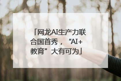 网龙AI生产力联合国首秀，“AI+教育”大有可为