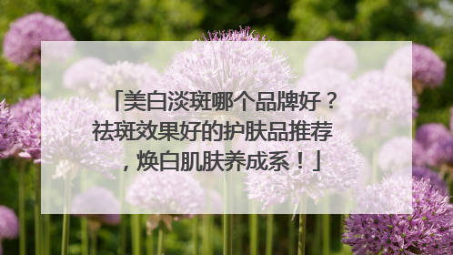 美白淡斑哪个品牌好？祛斑效果好的护肤品推荐，焕白肌肤养成系！