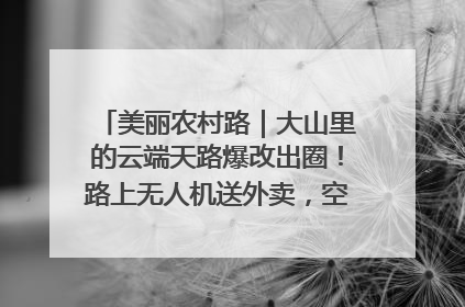 美丽农村路｜大山里的云端天路爆改出圈！路上无人机送外卖，空心村变网红村
