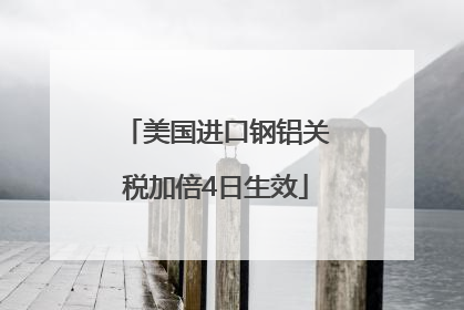 美国进口钢铝关税加倍4日生效