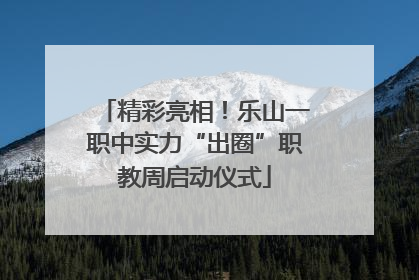精彩亮相！乐山一职中实力“出圈”职教周启动仪式