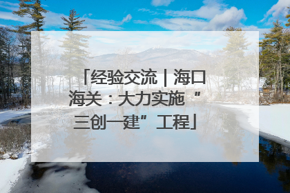 经验交流｜海口海关：大力实施“三创一建”工程