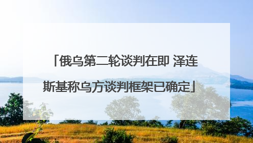 俄乌第二轮谈判在即 泽连斯基称乌方谈判框架已确定