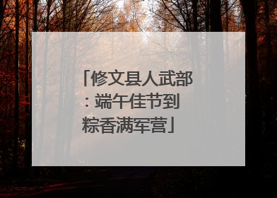 修文县人武部：端午佳节到 粽香满军营