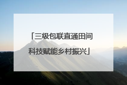 三级包联直通田间 科技赋能乡村振兴