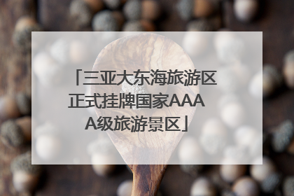 三亚大东海旅游区正式挂牌国家AAAA级旅游景区
