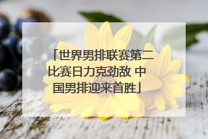 世界男排联赛第二比赛日力克劲敌 中国男排迎来首胜