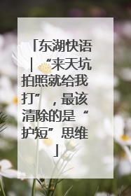 东湖快语｜“来天坑拍照就给我打”，最该清除的是“护短”思维