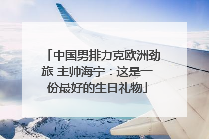 中国男排力克欧洲劲旅 主帅海宁：这是一份最好的生日礼物