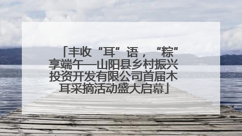 丰收“耳”语，“粽”享端午—山阳县乡村振兴投资开发有限公司首届木耳采摘活动盛大启幕