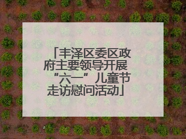丰泽区委区政府主要领导开展“六一”儿童节走访慰问活动