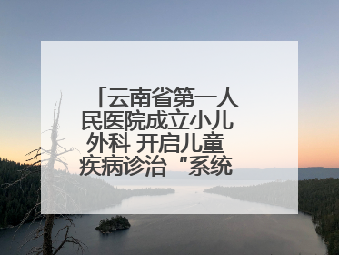 云南省第一人民医院成立小儿外科 开启儿童疾病诊治“系统作战”新时代