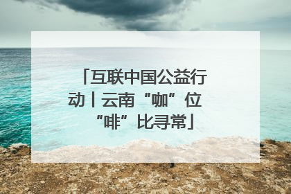 互联中国公益行动丨云南“咖”位“啡”比寻常