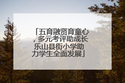 五育融贤育童心，多元考评助成长 乐山县街小学助力学生全面发展