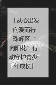 从心出发 向爱而行 珠晖区“向阳花”行动守护青少年成长