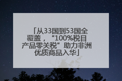 从33国到53国全覆盖，“100%税目产品零关税”助力非洲优质商品入华