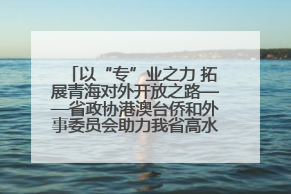 以“专”业之力 拓展青海对外开放之路——省政协港澳台侨和外事委员会助力我省高水平开放和高质量发展