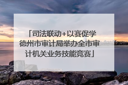 司法联动+以赛促学 德州市审计局举办全市审计机关业务技能竞赛