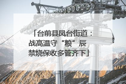 台前县凤台街道：战高温守“粮”辰 禁烧保收多管齐下