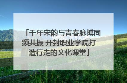 千年宋韵与青春脉搏同频共振 开封职业学院打造行走的文化课堂