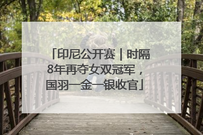 印尼公开赛｜时隔8年再夺女双冠军，国羽一金一银收官