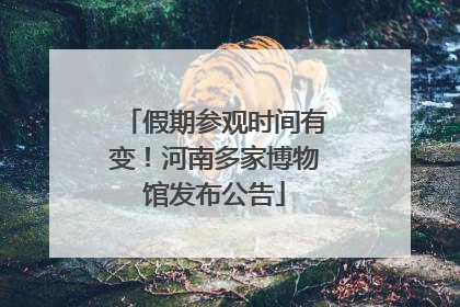 假期参观时间有变！河南多家博物馆发布公告