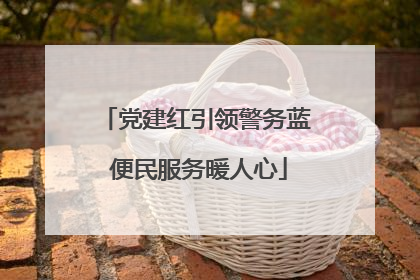 党建红引领警务蓝 便民服务暖人心